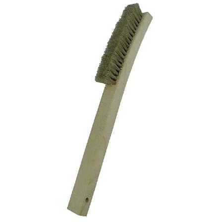 Gordon Brush 4 X 19 Row Horsehair and 13-3/4 Curved Wood Handle Plater's Brush, PK12 414HHG
